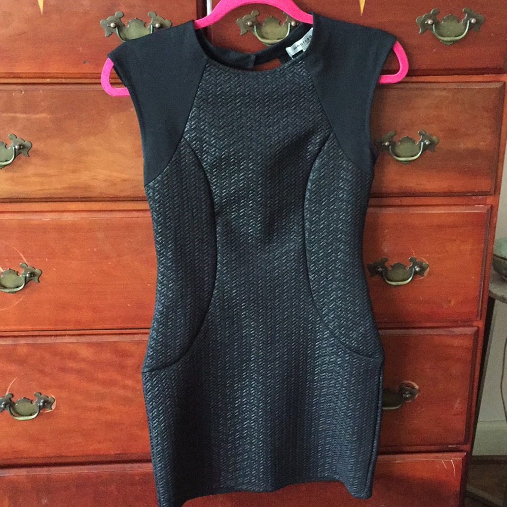 Black Short Cocktail Dress with Key hope back